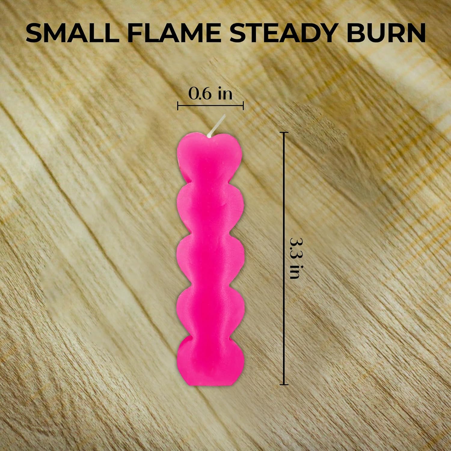 3-Piece Connected Heart Scented Candle Set – Romantic Rose, Jasmine & Apricot Scents – Valentine’s Day, Wedding, Date Night & Home Décor Gift Its Tayyab's