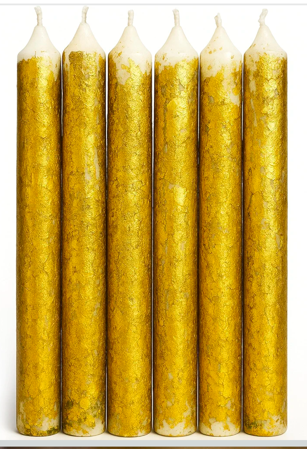 Gold foil decorative Candles set of 6 | Housewarming Gift | Wedding Gift | Wedding Decorations