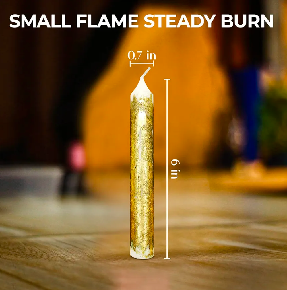 Gold foil decorative Candles set of 6 | Housewarming Gift | Wedding Gift | Wedding Decorations