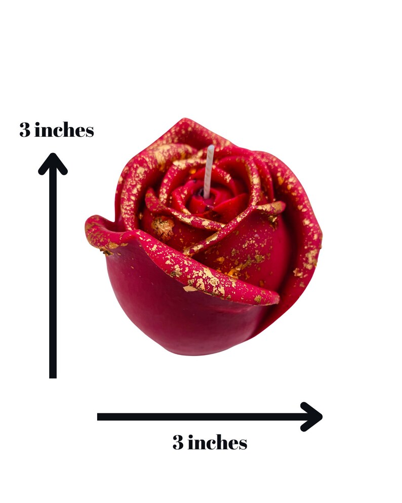 2 PC Rose Candle Pillar Gold Foiled Scented Flower Mini Soy Decorative Candle, Self Love Gift, Home Decor, Unique Birthday Gifts, Valentines , Black & Gold Flower Candle , Perfect for Home Decorations Its Tayyab's