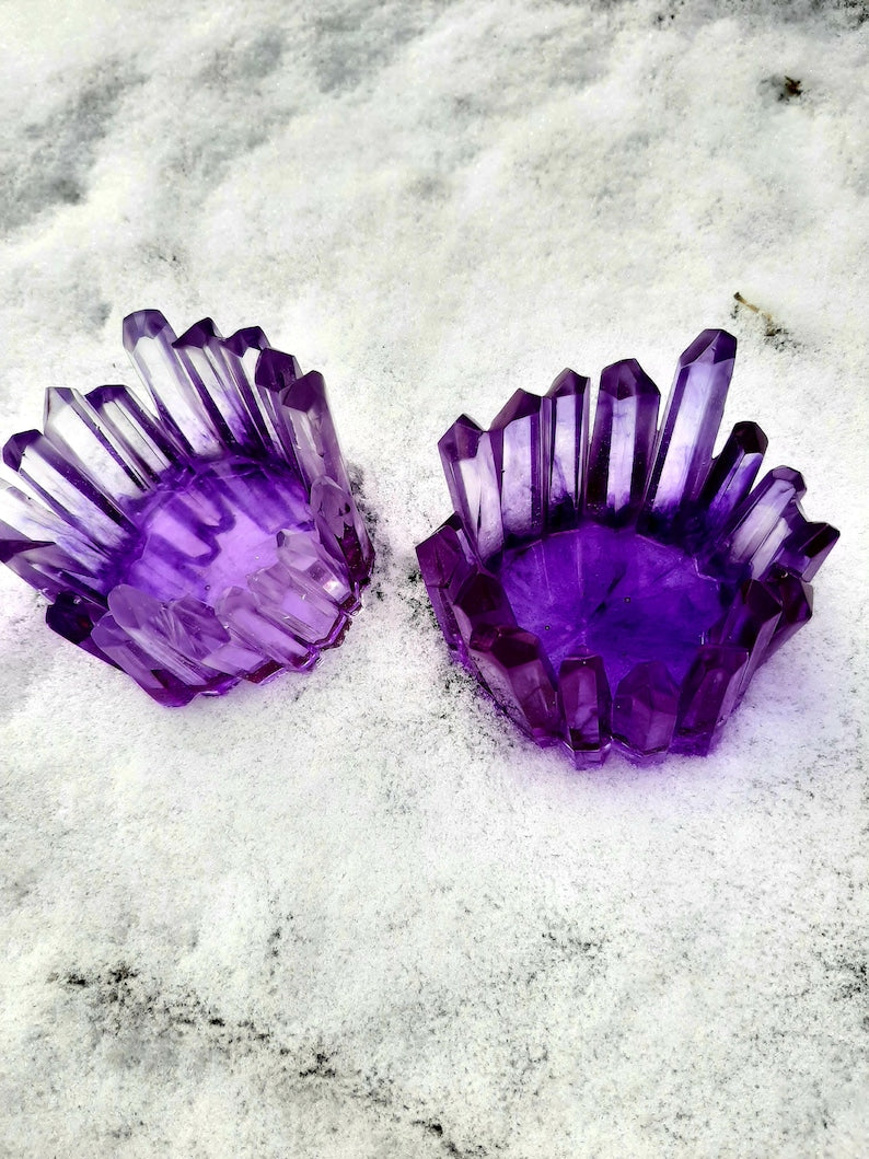 Resin Crystal LED Candle Holders Tea Candle Holder Resin Crystal Tea Light Holder Resin Home Décor Candle Holder