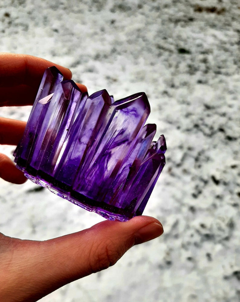 Resin Crystal LED Candle Holders Tea Candle Holder Resin Crystal Tea Light Holder Resin Home Décor Candle Holder