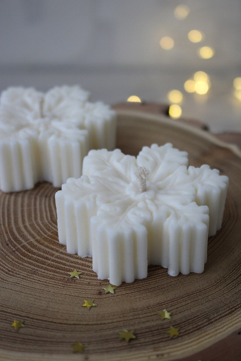 Snowflake Candle  4 PC - Decoration Winter Candle - Home Décor - Gift Set