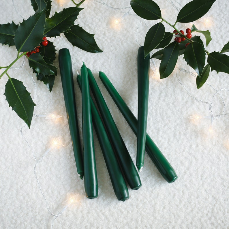 10" Tall Colorful Taper Candle Set of 6 - Paraffin Wax Dinner Candles - Modern Home Décor