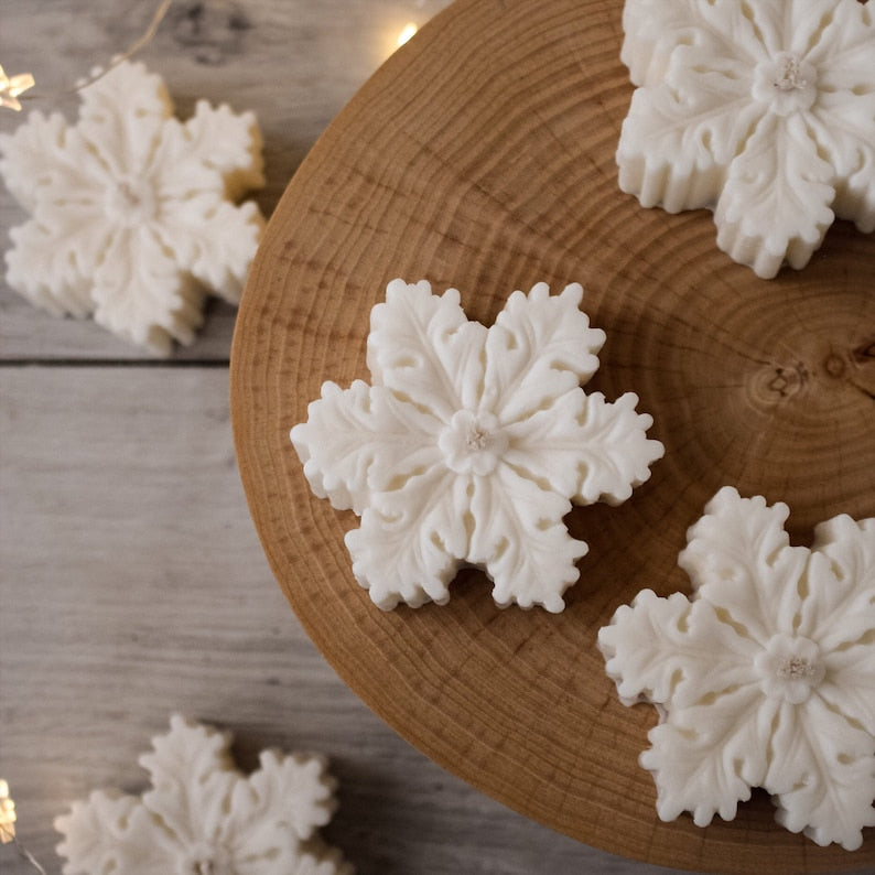 Snowflake Candle  4 PC - Decoration Winter Candle - Home Décor - Gift Set