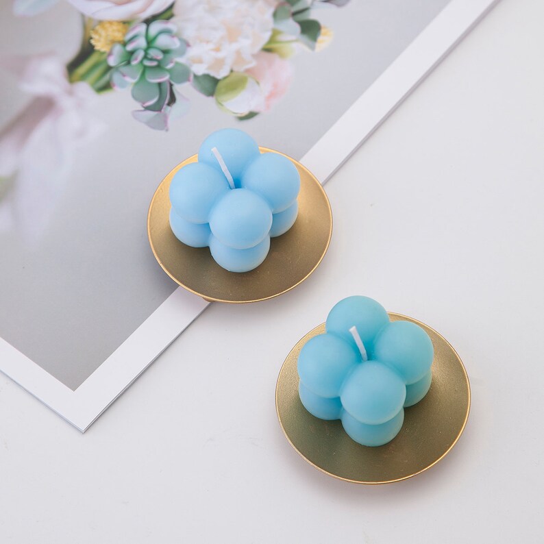 6 Mini Bubble candle scented - Wedding Favor - Handmade Home Décor - Pastel colors - Baby Shower Gift - Mothers' Day Gift