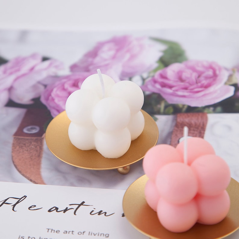 6 Mini Bubble candle scented - Wedding Favor - Handmade Home Décor - Pastel colors - Baby Shower Gift - Mothers' Day Gift