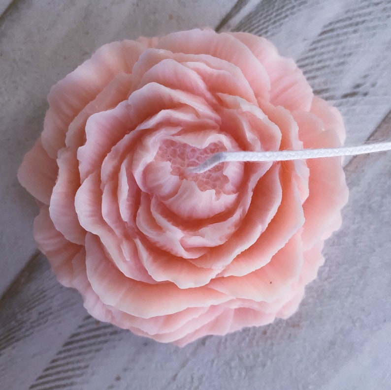 Perfect Peony (4 PC) Flower Scented Candle - Rose Shaped Candle - Natural Paraffin Wax Candle - Handmade Gift - House warming Gift - Home Décor