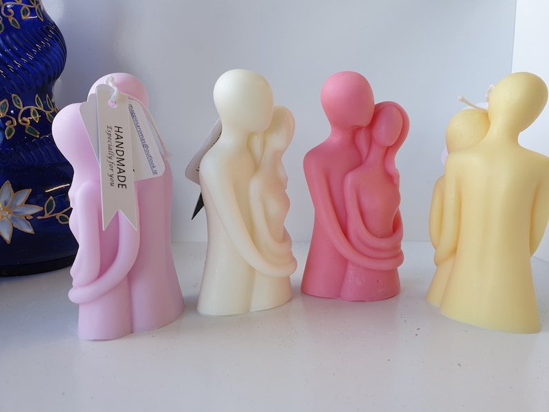 Couple candle - HUG Candle - Lovers Candle - Valentines Day gift - Wedding Candle Gift