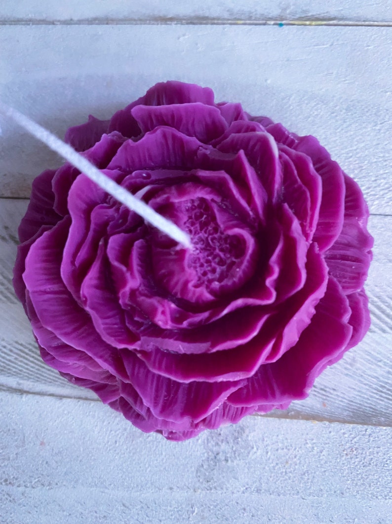 Perfect Peony (4 PC) Flower Scented Candle - Rose Shaped Candle - Natural Paraffin Wax Candle - Handmade Gift - House warming Gift - Home Décor