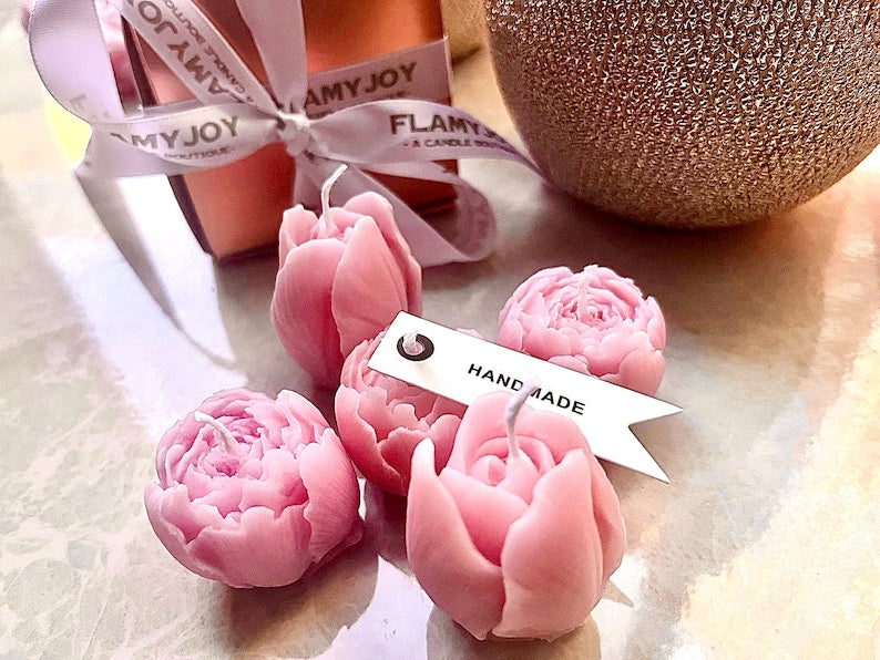 Flower Candle Set of Five, Scented Tea light Candles in Flower Bouquet Design, Premium Paraffin Wax, Perfect Gift for Any Occasion