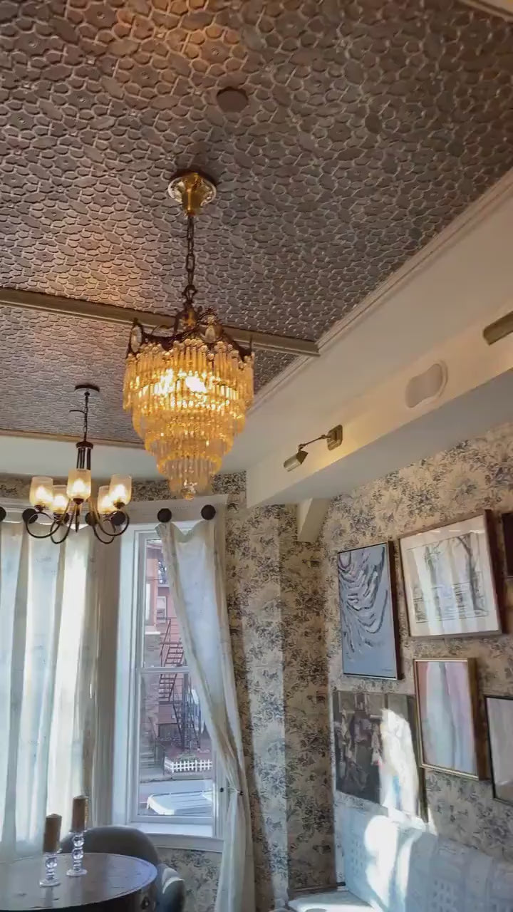 Set of 2 Handmade 3.5 Inches Gold Foil Decorative Pillar Candles, Paraffin Wax, Housewarming Gift